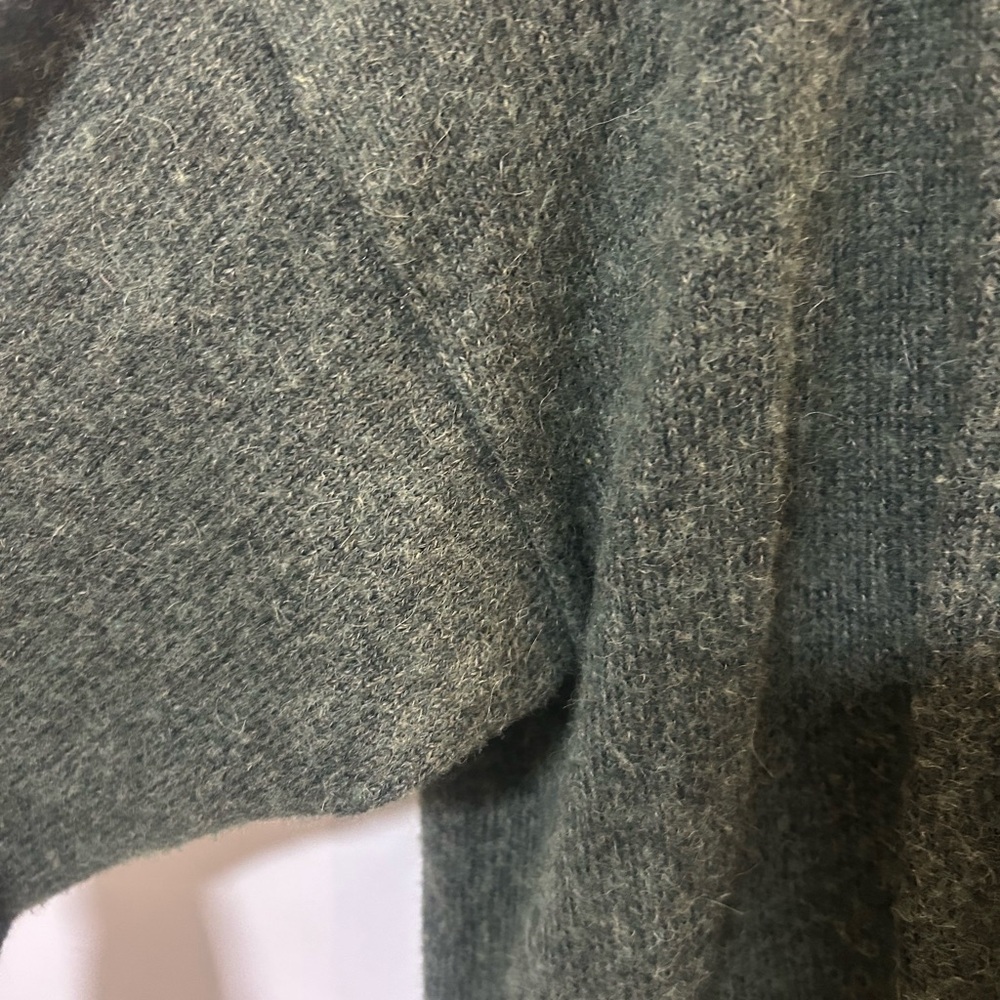Peruvian Baby alpaca Women's Green Cardigan Sweater 0149 - Picture 5 of 9
